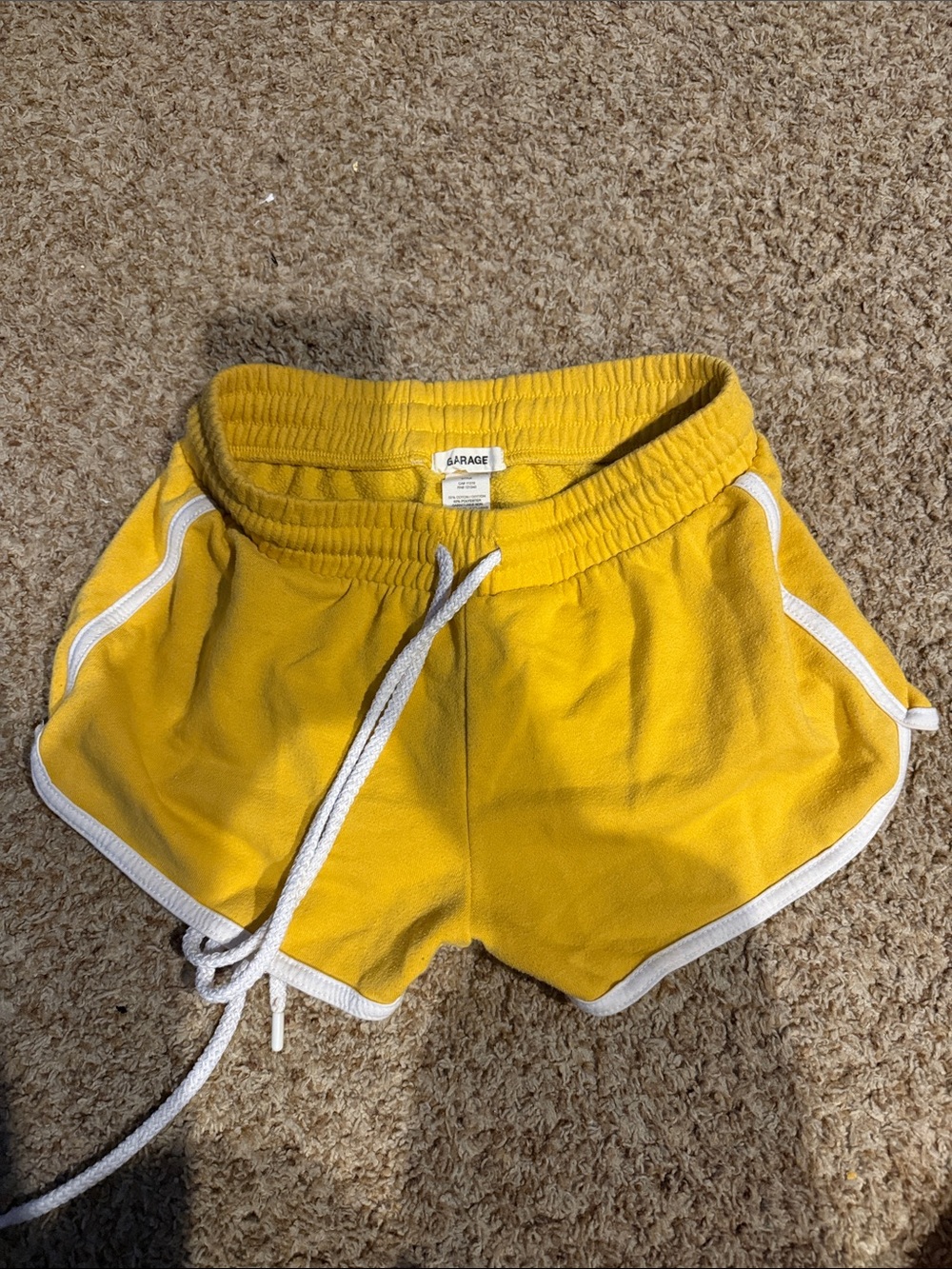 yellow Garage athletic shorts size tp/XS